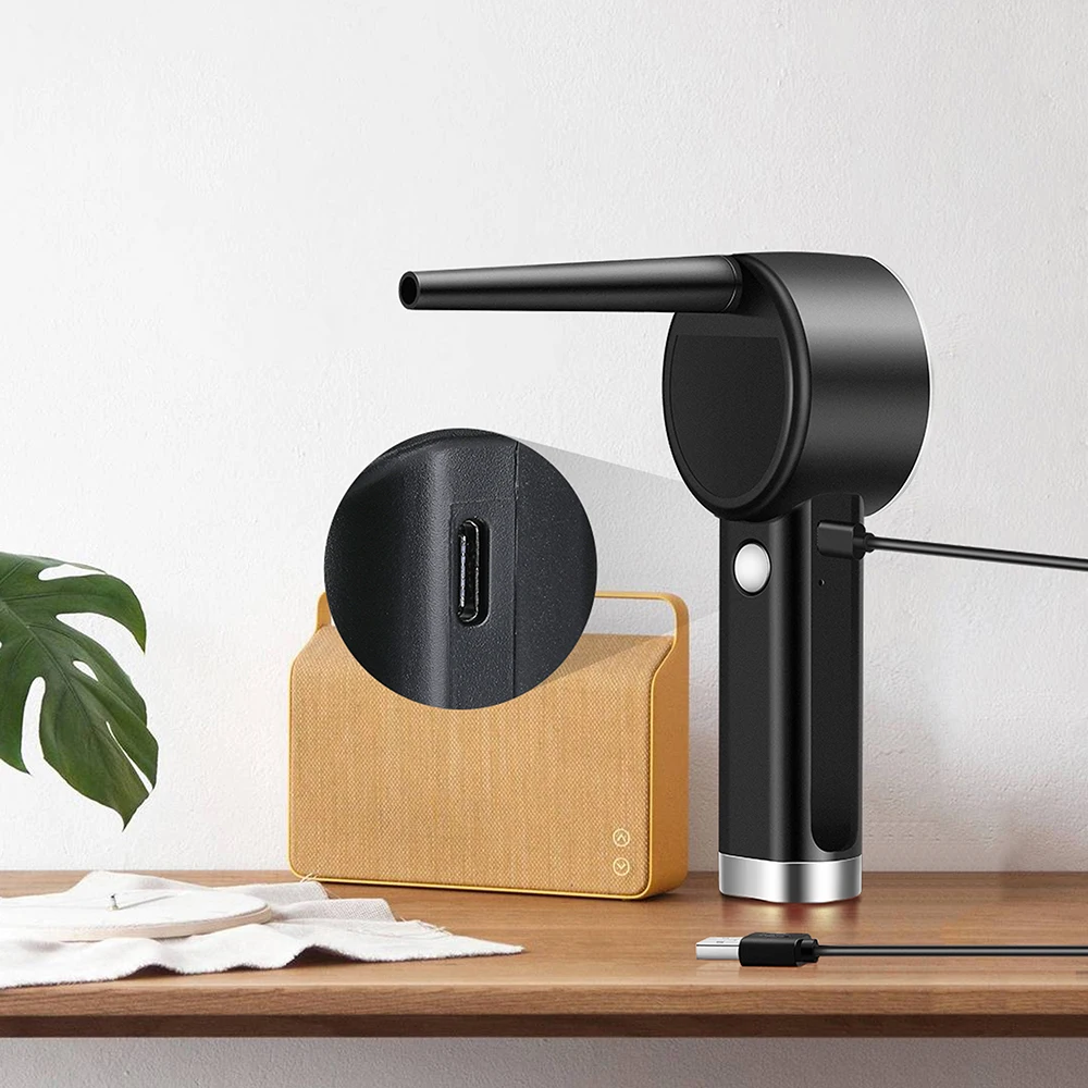 

Cordless Air Duster Compressed Air Blower, 2-in-1 Dust Cleaner and Vacuum for Computer Keyboard Camera Electronics Cleaning