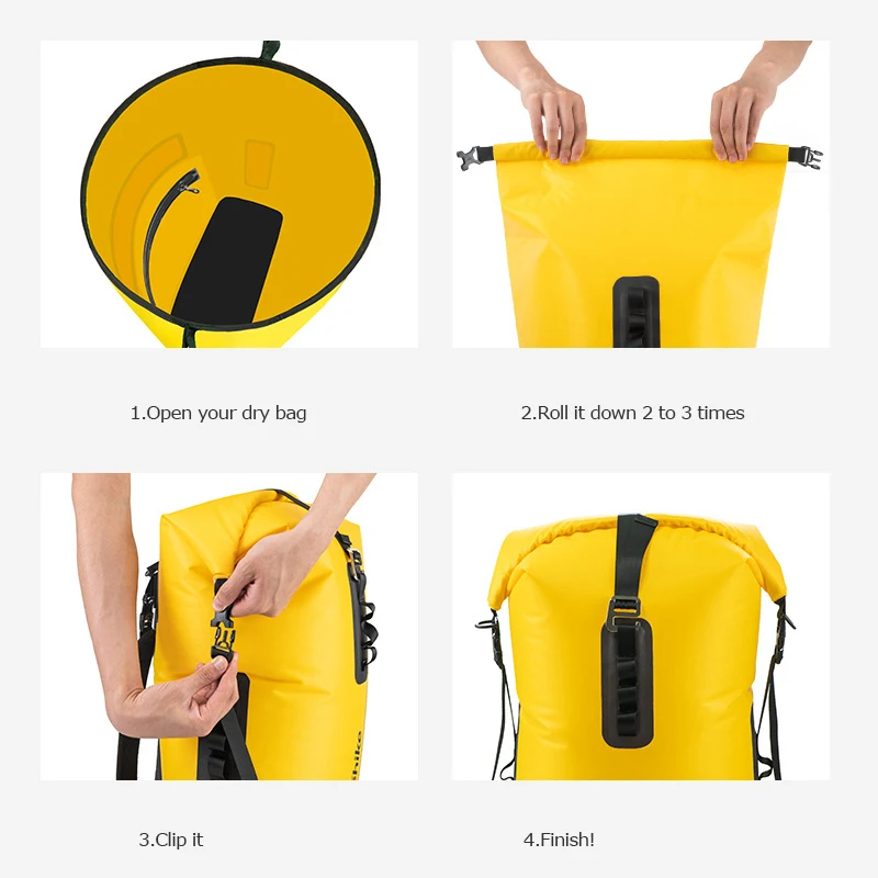 Naturehike NH19SB002 28L водонепроницаемый заплечный гермомешок рюкзак упаковка для хранения мешок плаванье рафтинг Каякинг плавающий парусный пляж
