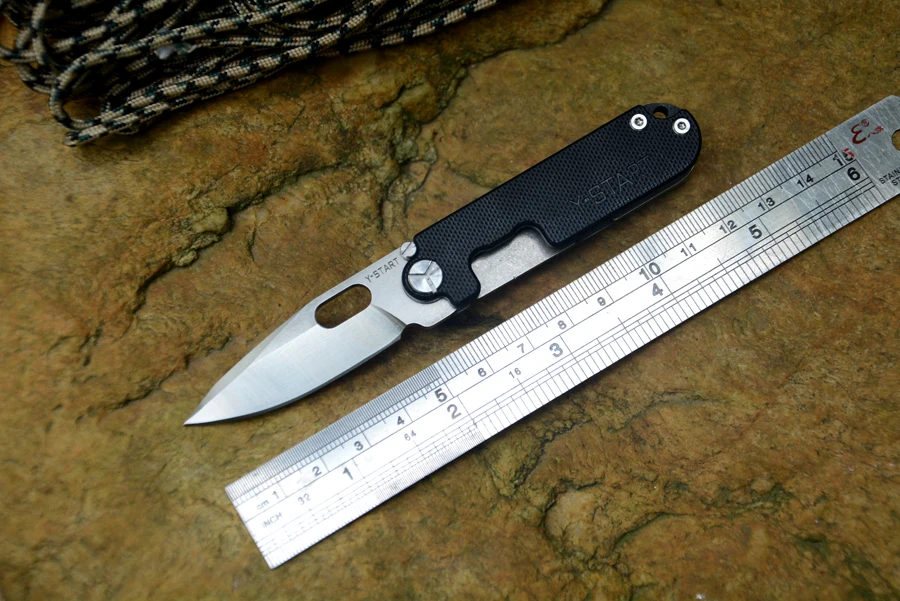 Y START мини фасоль карманный нож для повседневного использования 440C лезвие G10 +