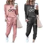 Magic Гарри, кино женские костюмы с длинным рукавом, пуловеры и брюки для бега, спортивный костюм для бега, повседневный свитшот с круглым вырезом, 2 предмета