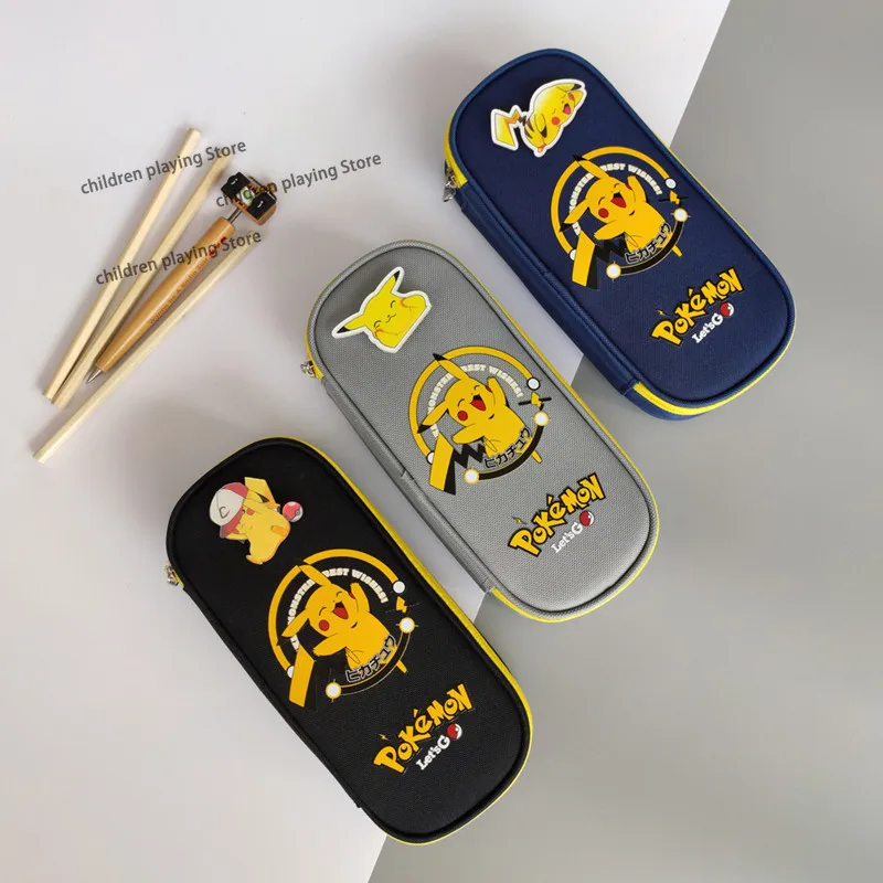 Чехол для карандаша с покемоном Пикачу мультяшный чехол большая емкость милые