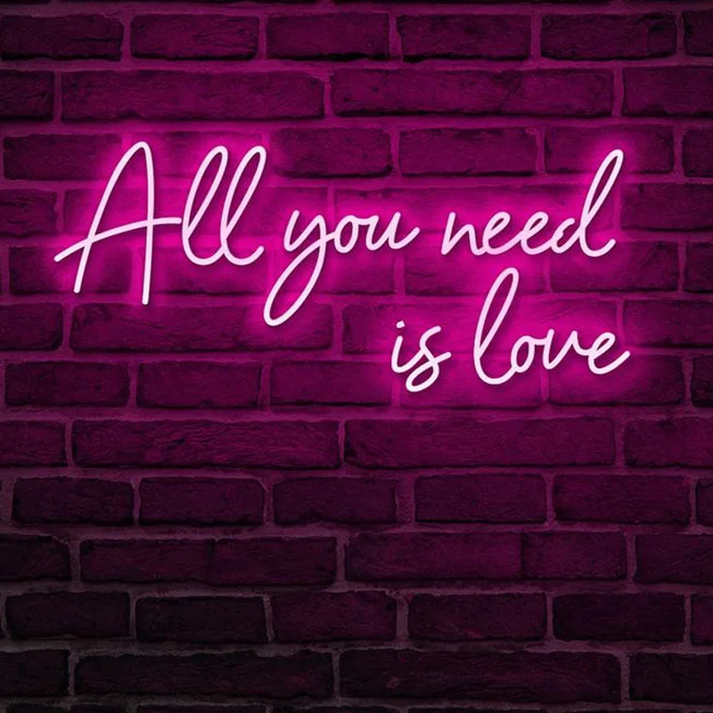 

Led neon sign All you need is love custom decoration display acrylic flex cartel cool light for party gift home wall decor