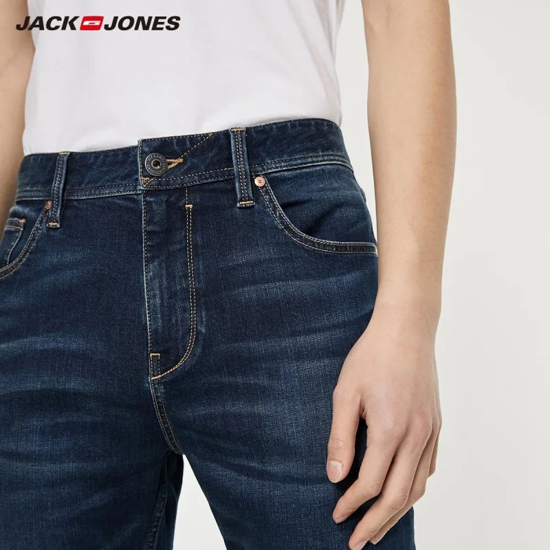 JackJones мужские хлопковые джинсы стрейч джинсовые брюки Мужская Уличная одежда