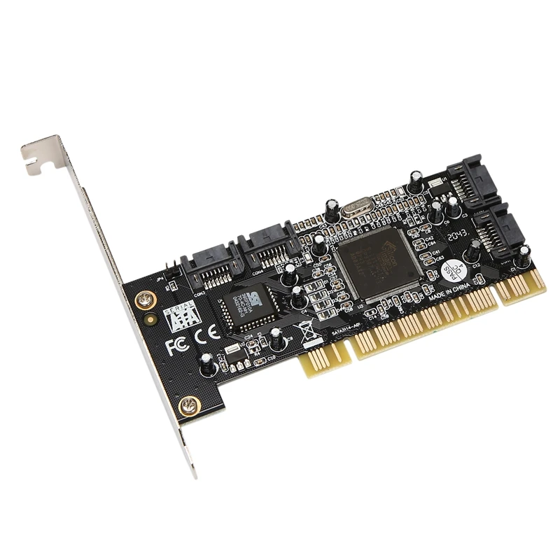 PCI to 4 SATAII Riser Card SIL3114 Array Adapter Support RAID 0.1.0+1.5 Hard Disk Expansion | Компьютеры и офис