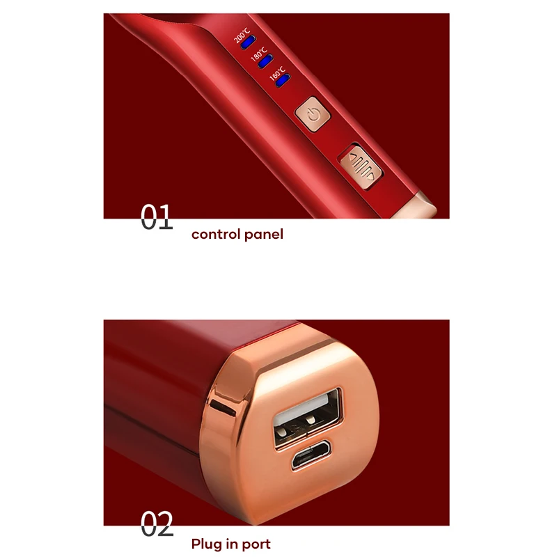 

Hot 2-in-1 Ceramic Ionic Straightening Brush Hair Straightener Brush Fast Heating for Home and Travel FRE-Drop