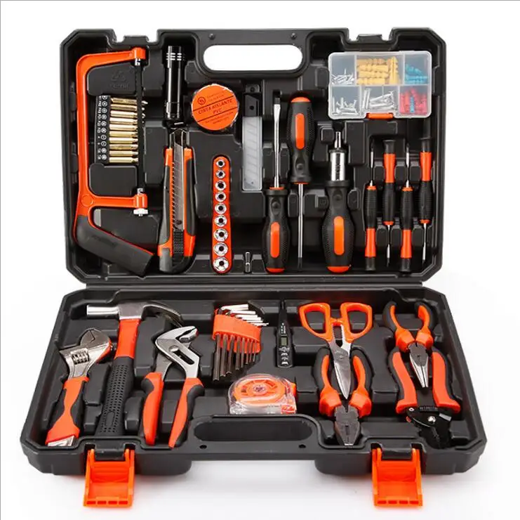 

Multi-function Home Toolkit Tool Combination Suit Boxed Handtool Combination Manual Woodworking garden Electric Tool Set
