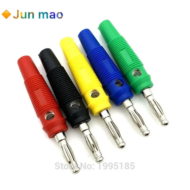 4 шт. Новые мм вилки позолоченный провод для музыкального динамика штыри золотых