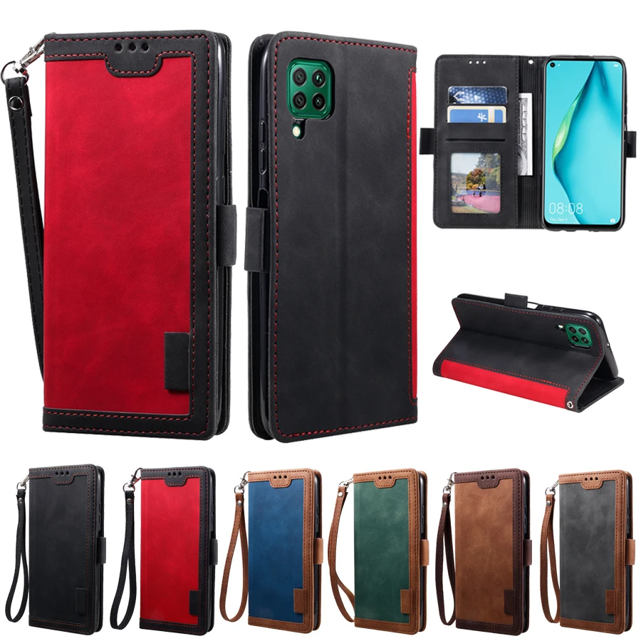 Кожаный чехол бумажник в стиле ретро для Huawei P40 Lite Pro P30 P30Pro P Smart 2020 Y5 2019 Y6 Y7