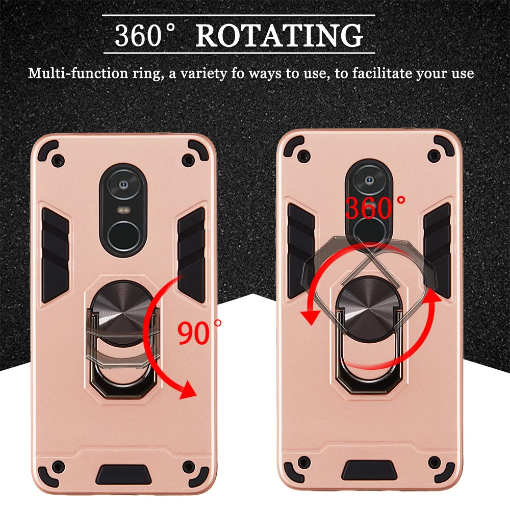 Противоударные автомобильные чехлы с кольцом для каркаса Redmi Note 4 мягкая