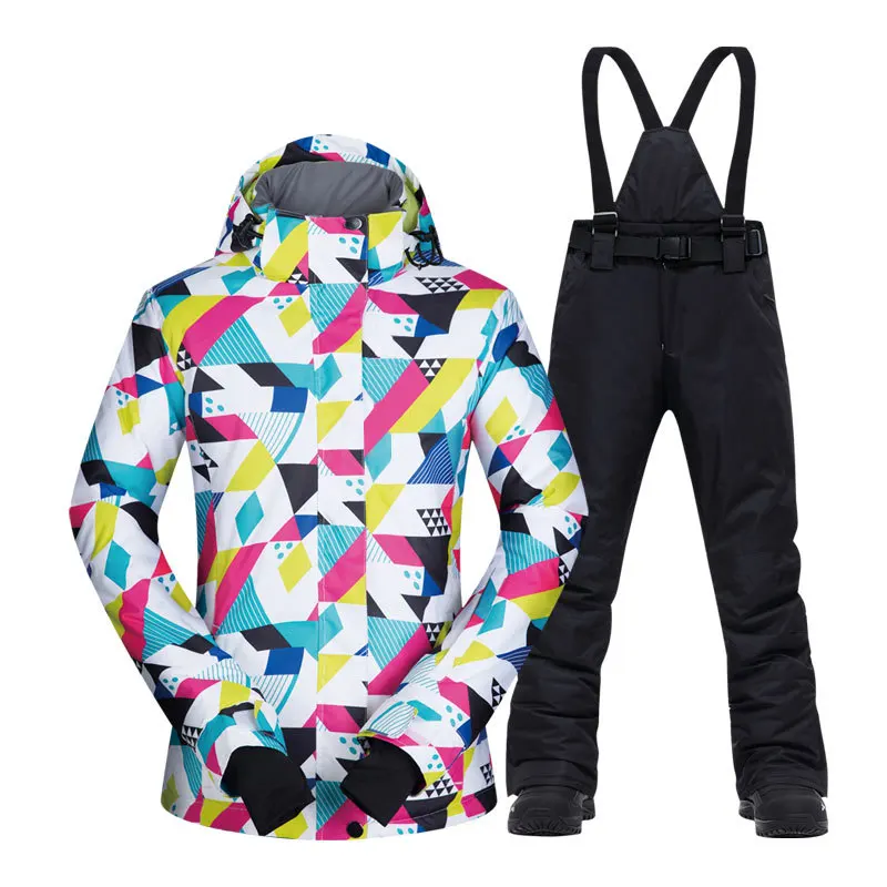 Лыжные костюмы для женщин и девочек водонепроницаемый теплый костюм мамы дочки