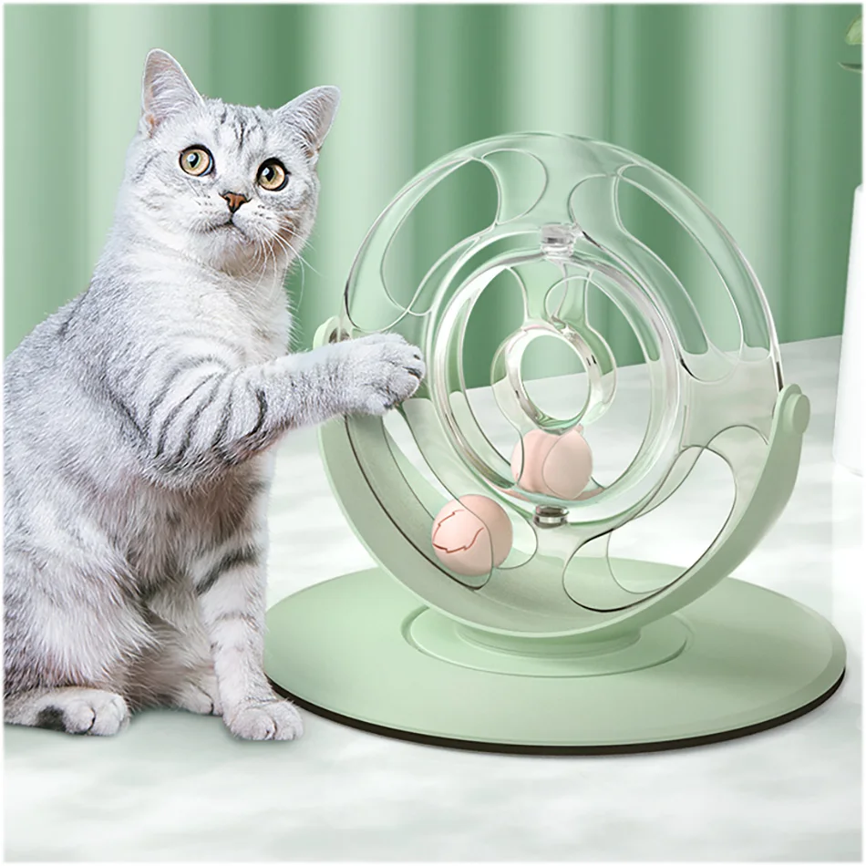 

Space Ring Cat Scratcher Toy Interactive Intelligence Puzzle Game Toy For Kitten Cat Play Automatic Pet Cat Toy Turntable Teaser