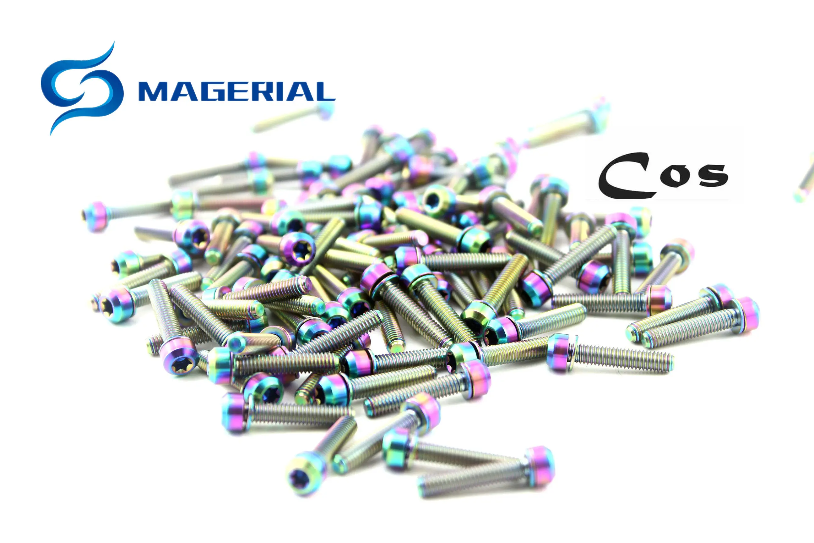 

Ti Bolt M4 10 12 16 20mm w/Captive Washer Titanium bolts Gold rainbow color Coned Torx Head Riding Conversion Screw 6 pcs