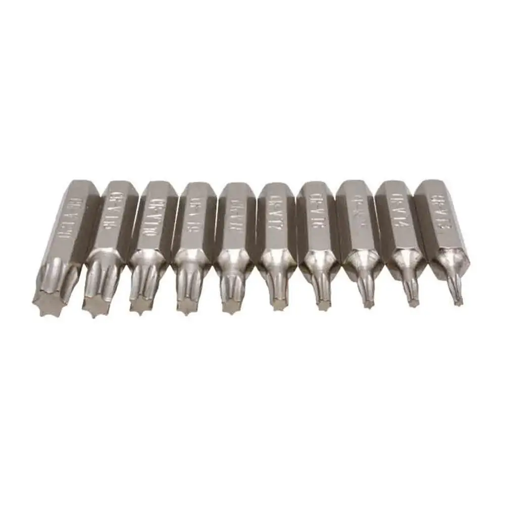 10pcs/set Insert Screwdriver Bit Set 1/4 Inch Hex Shank 28mm Long Torx Hand Tool Screw Head CD | Инструменты