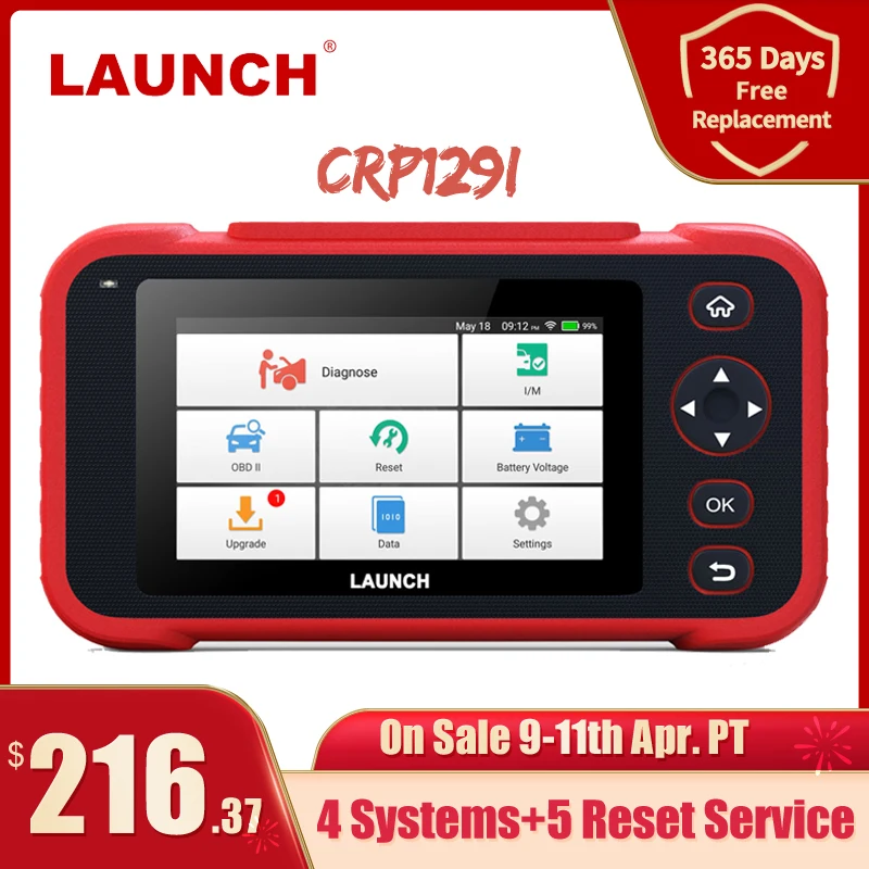 LAUNCH X431 CRP129i Профессиональный Автомобильный сканер OBD2 SAS SRS EPB сброс масла OBD 2