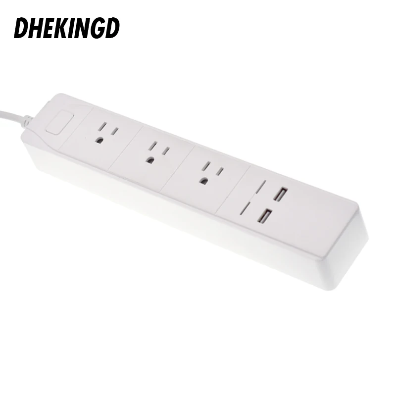Сетевой фильтр с 3 розетками и 2 USB портами 125 В 15 А 3USB порта 1875 Вт|Удлинители