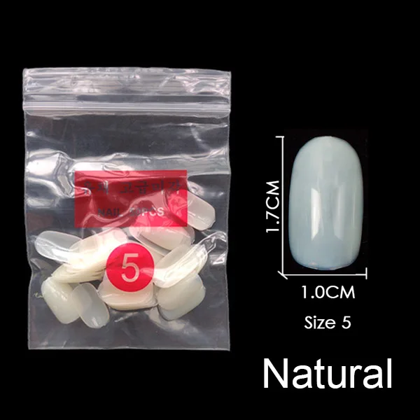 Natural-Size-5 Купите некоторые размеры s коротких круглых накладных гвоздей полный размер ногтей 0 1 2 3 4 5 6 7 8 доступны 3 цвета накладные ногти для ногтей DIY - Цвет: Natural-Size-5