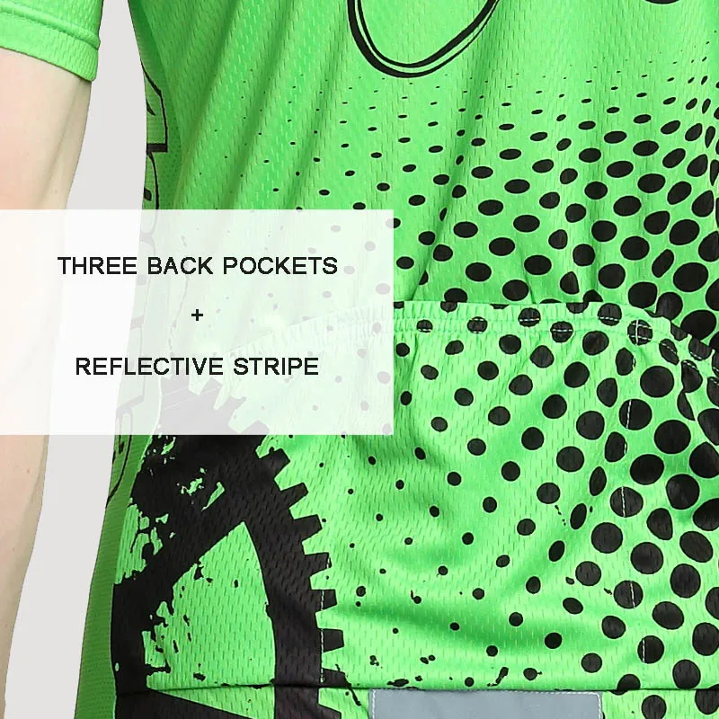 Aogda зеленая одежда для велоспорта летняя с коротким рукавом Мужская шоссейного