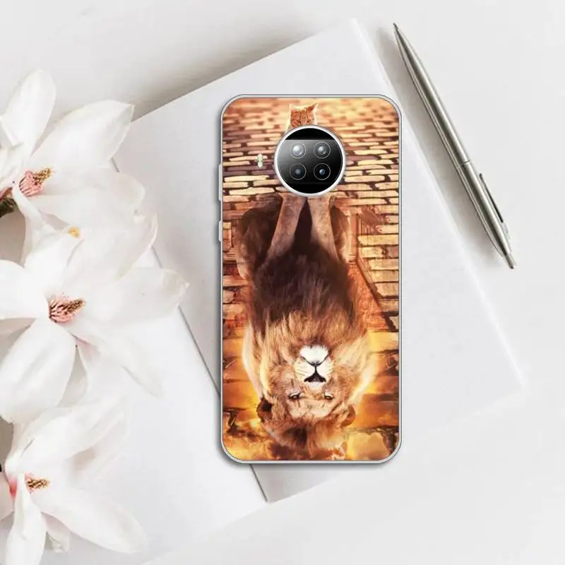 

cat tiger Phone Case Transparent for Xiaomi mi note 10 8 9 t HUAWEI p30 40 11 Samsung S 8 9 10 20 pro lite
