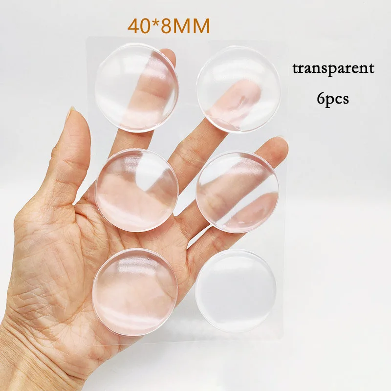

2022 Transparent Soft Silicone Wall Protector Door Handle Bumper Protective Plug Non-slip Self-adhesive Round Doors Stop Muffler