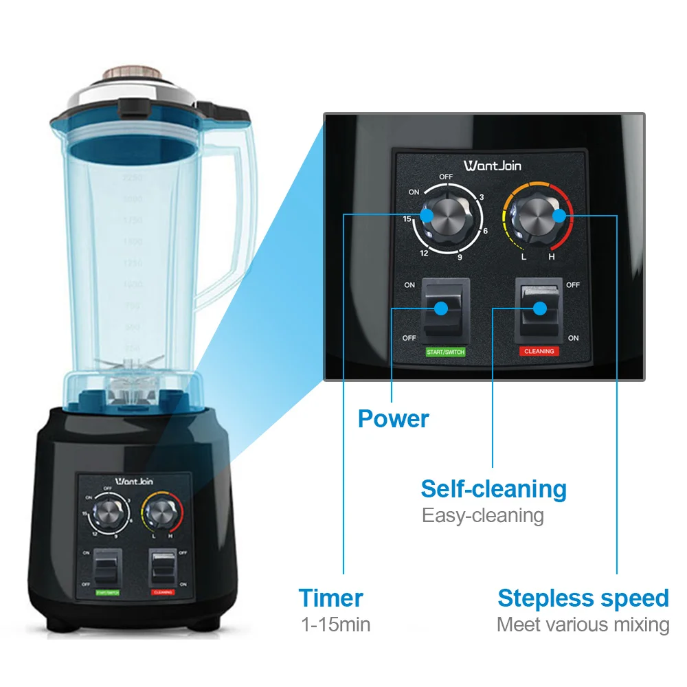 WantJoin 3L высокоскоростная Коммерческая кухонная помощь блендер миксер