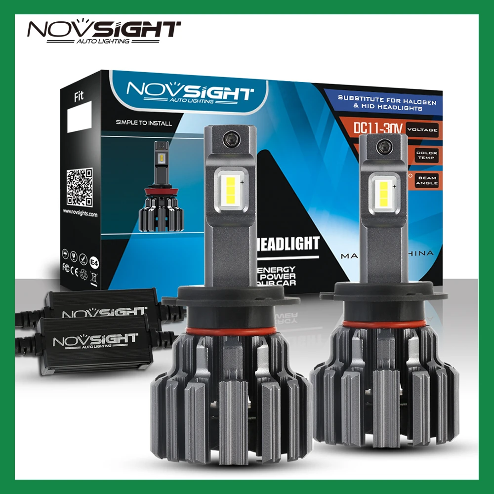 NOVSIGHT автомобильные светодиодные лампы H4 H11 H8 90 вт 9005 лм H7 светодиодный ные 9006 HB3 HB4