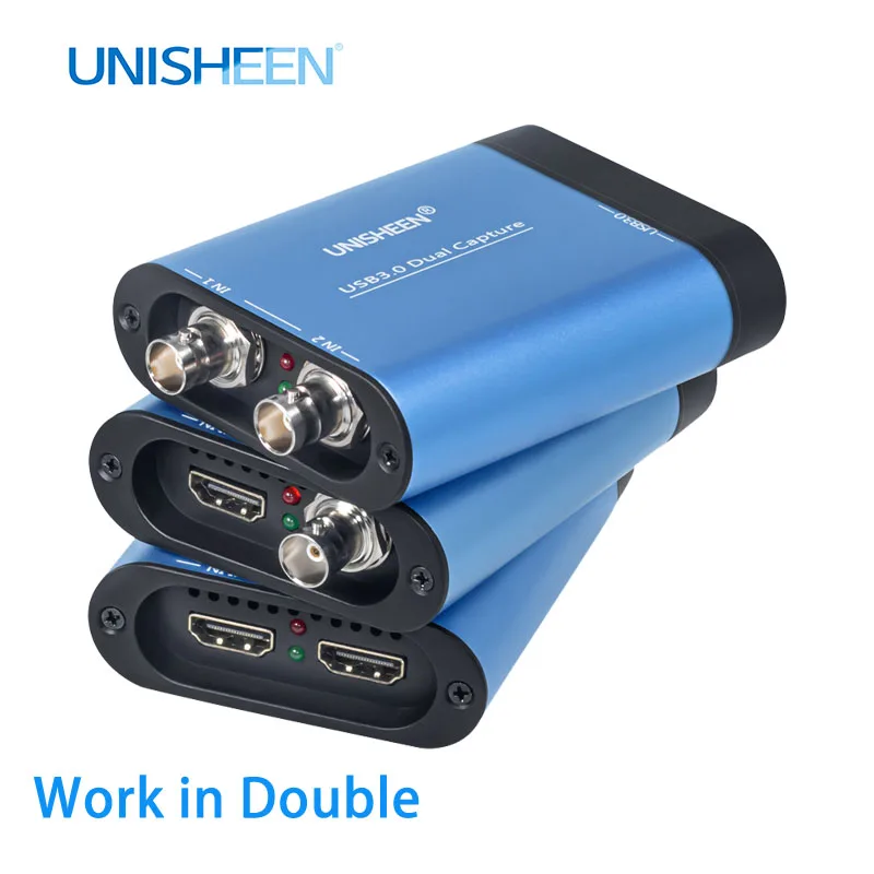 USB3.0 60FPS DUAL SDI HDMI видеозахват FPGA донгл Потоковое вещание в реальном времени 1080P OBS vMix