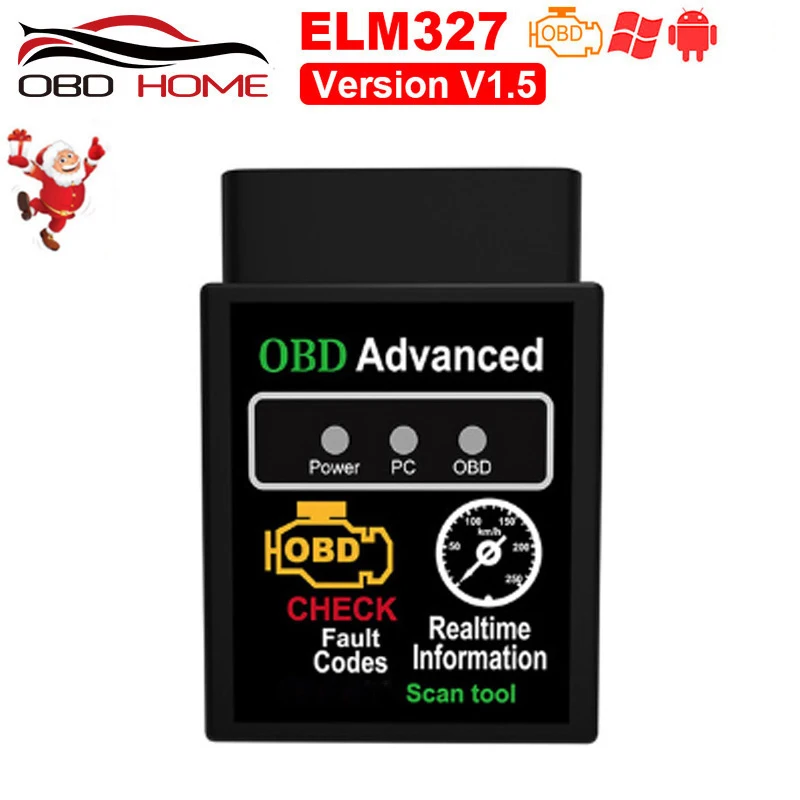 

Mini ELM327 2.0 Interface V1.5 OBD2 OBD 2 Auto Diagnostic-Tool ELM 327 Works ON Android Torque/PC v 1.5 BT adapter