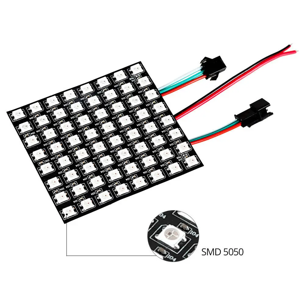 KAWATIK DC5V 8*8 16*16 8*32 пикселей WS2812B 2812 цифровой гибкий светодиодный программируемый