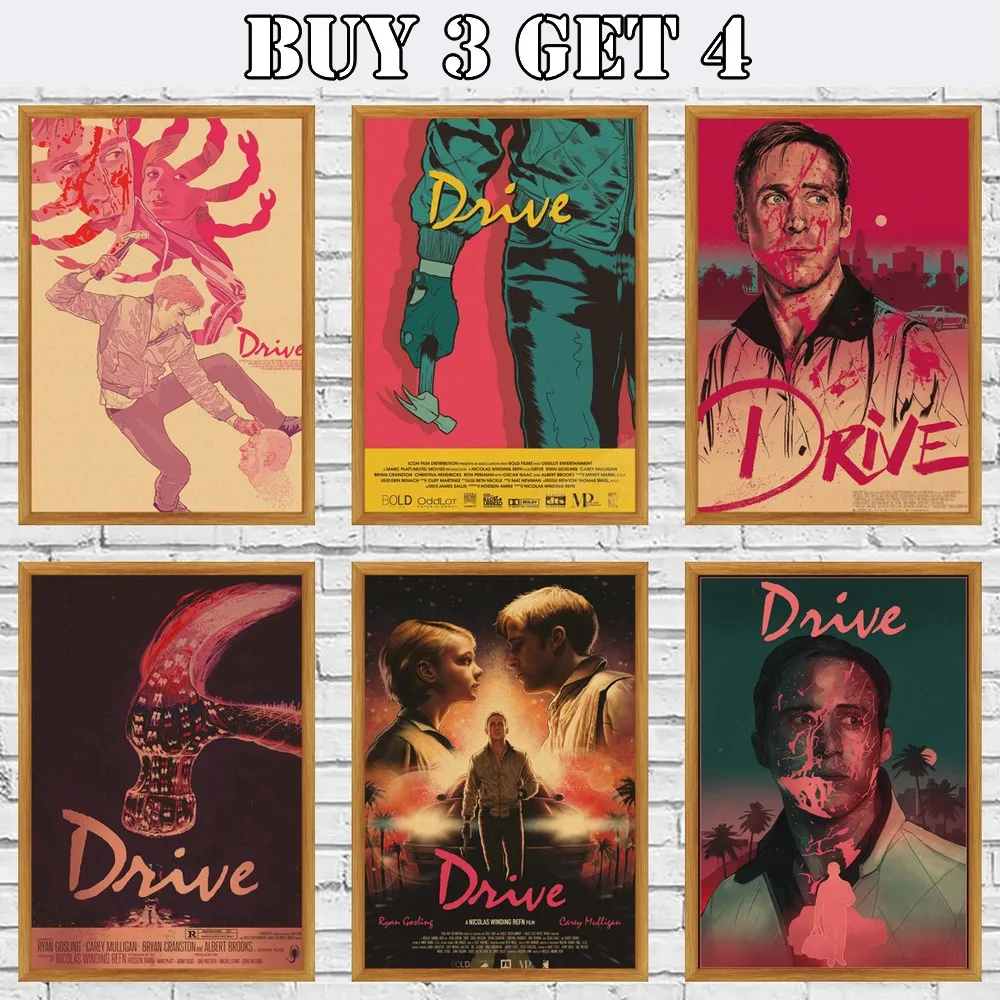 

Drive Classic Movie Poster Kraft Paper Posters And Wall Art Picture Decor Home Decorativo