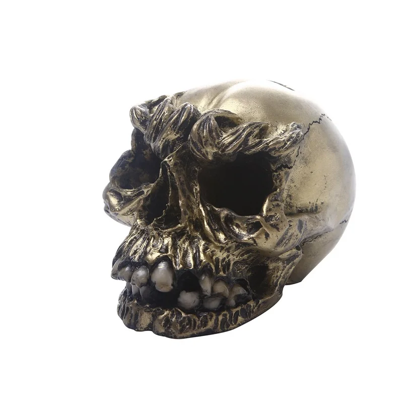 

Полимерные статуи черепа-скелета, статуэтки демона, Череп, скульптура, украшение для дома, наборы для гостиной, подарки на Хэллоуин, аксессу...