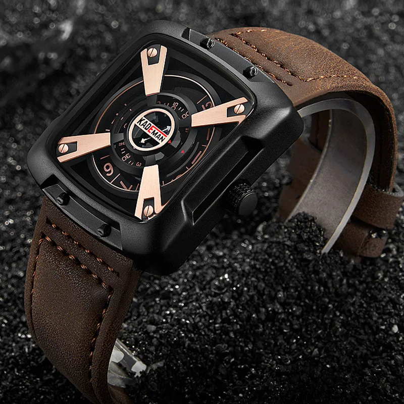 Часы наручные KADEMAN Мужские кварцевые спортивные Брендовые повседневные деловые