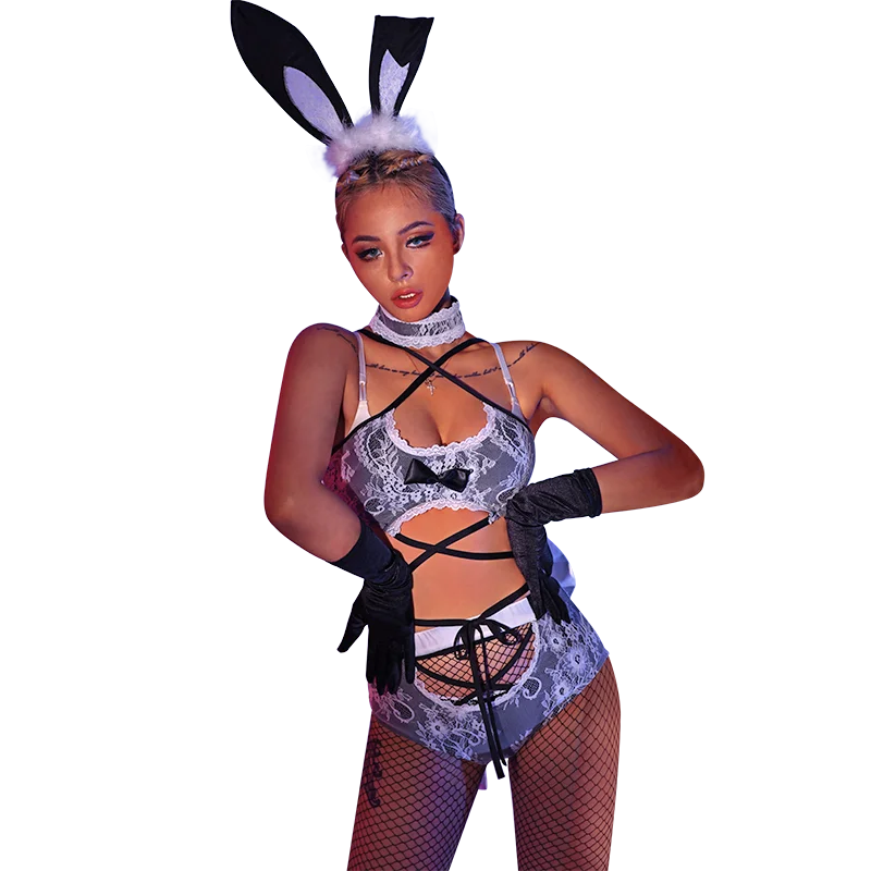 

2020 Bar Ds Costumes Sexy Bikini Sest Bunny Cosplay Costume Party Stage Wear Women Gogo Dance Costume Festival Outfits DN6760