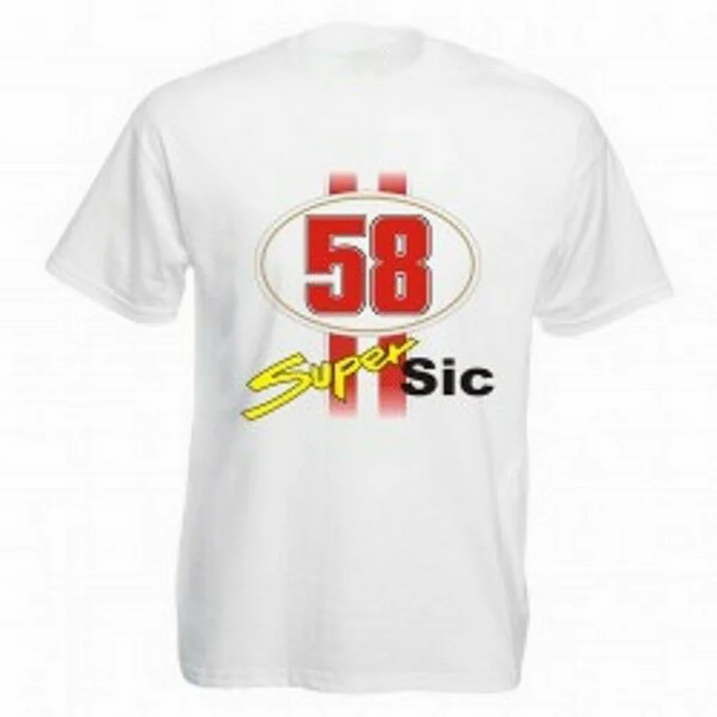 Мужская футболка с сеткой 58 Super Sic Marco Simoncelli Moto Lm124 новые крутые топы для спортзала |