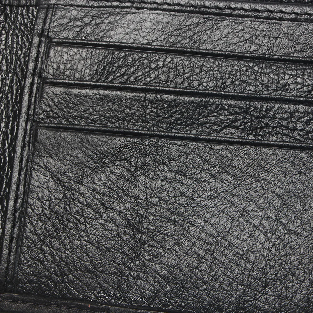 

Men Short Stitching Style Wallet Black Color Cheap 100% Genuine Leather Wallet For Man Coin Purse Card Holder