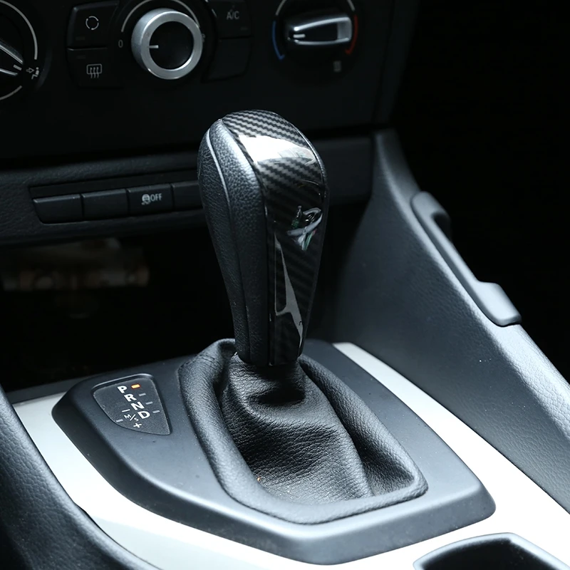 Для Bmw E90 E92 E93 E87 3 серии 2005-2012 углеродное волокно Цвет Abs ручка переключения передач