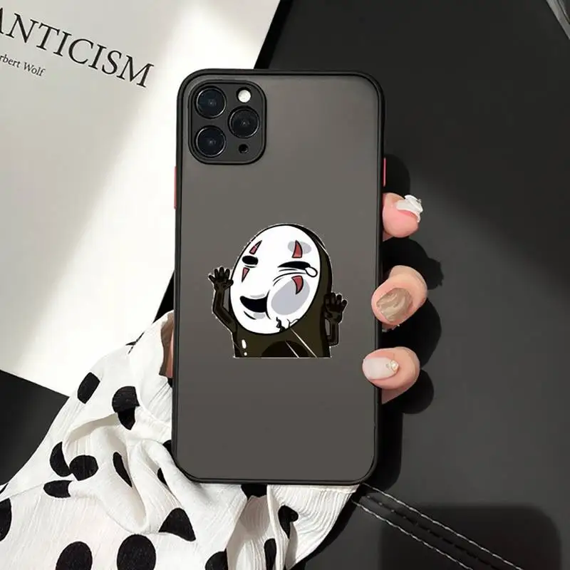 

KoLPaPerNo Face Spirited Away Phone Case matte transparent For iphone 7 8 11 12 plus mini x xs xr pro max cover