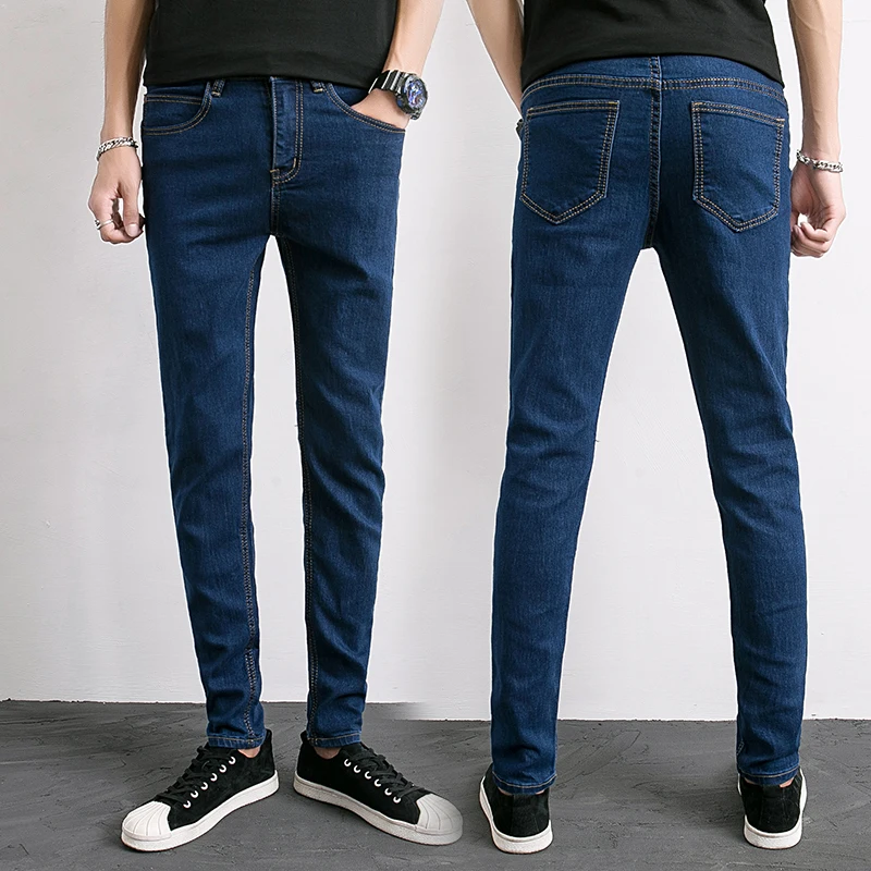 

Luren 2021 Men's Variety Skinny Jeans Gray/blue Denim Jeans Brand Fashion Men Pencil Pants Slim Jeans Men Skinny Long Jeans
