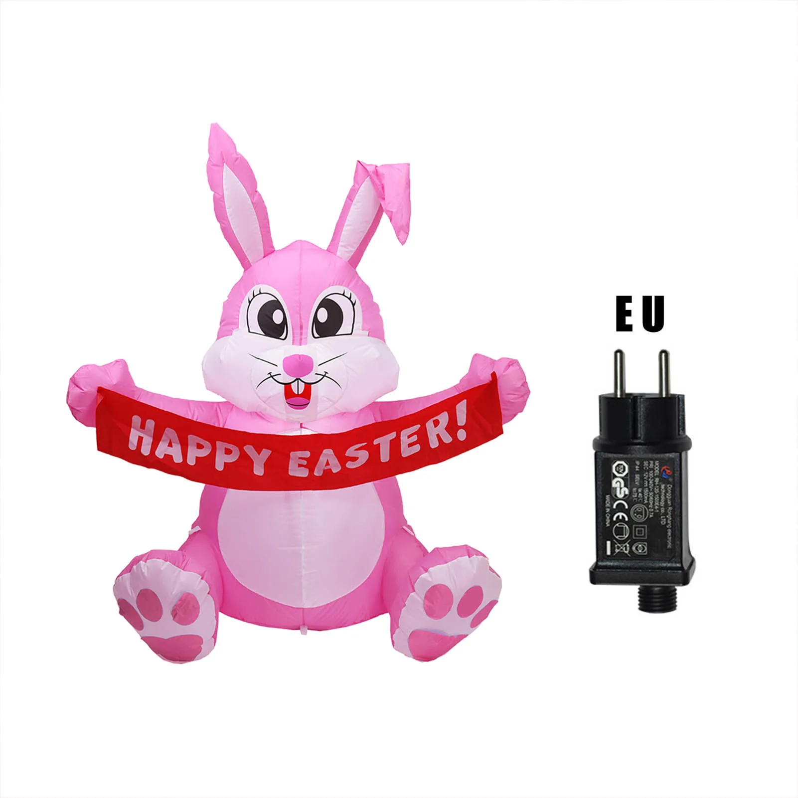 

1.5m Inflatable Happy Easter Bunny Doll Toy LED Night Light Figure Yard Outdoor Garden Party Ornament Decorations Drop Shipping