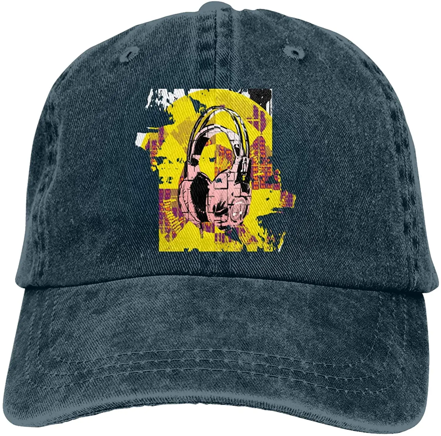 

This is The Music I Want Sports Denim Cap Adjustable Unisex Plain Baseball Cowboy Snapback Hat