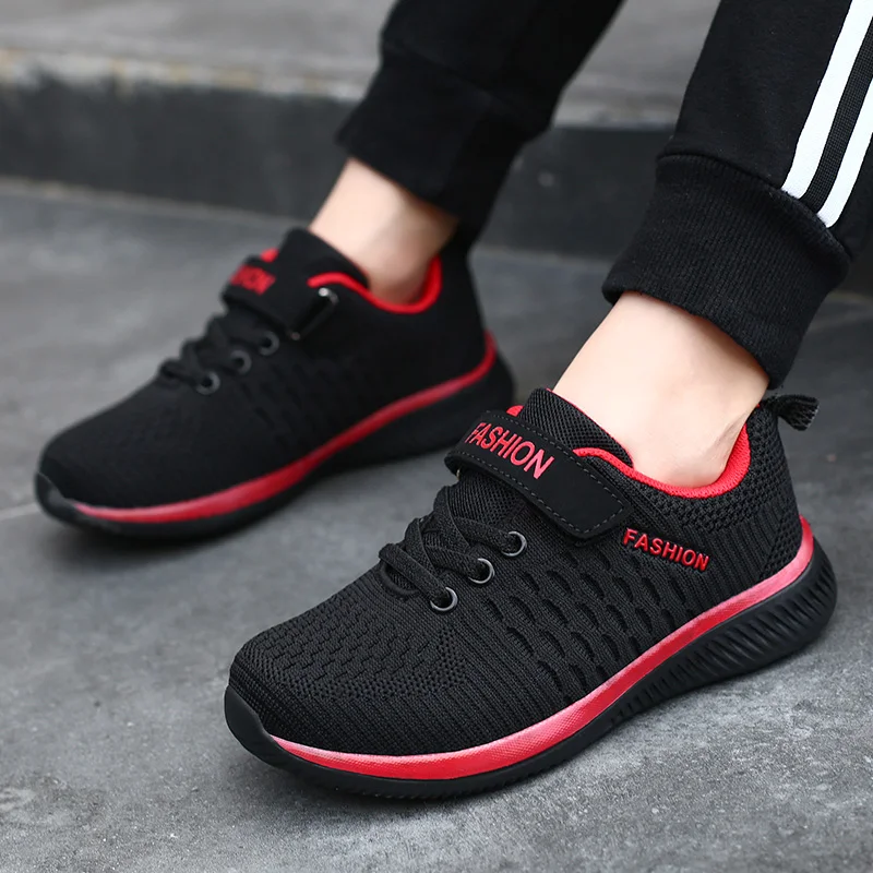 Fashion Black Kids Sneakers Breathable Running Shoes Boy Outdoor Comfort Casual Sports Shoes for Children Girls zapatillas niño