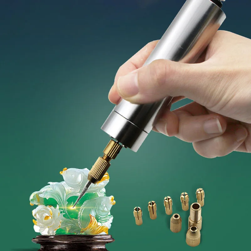 Usb 3 12 В Мини электрическая дрель ручная двигатель Отверстие пила Алюминиевый