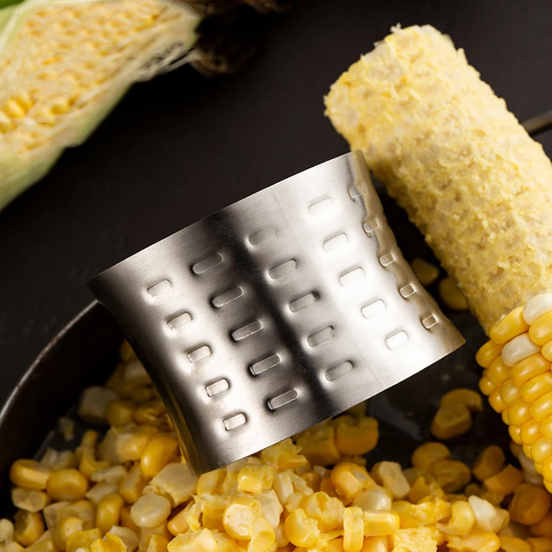 304 Stainless Steel Household Corn Planer Rotary Peeling Corn Thresher Practical Separator Kitchen Appliances Gadgets Durable