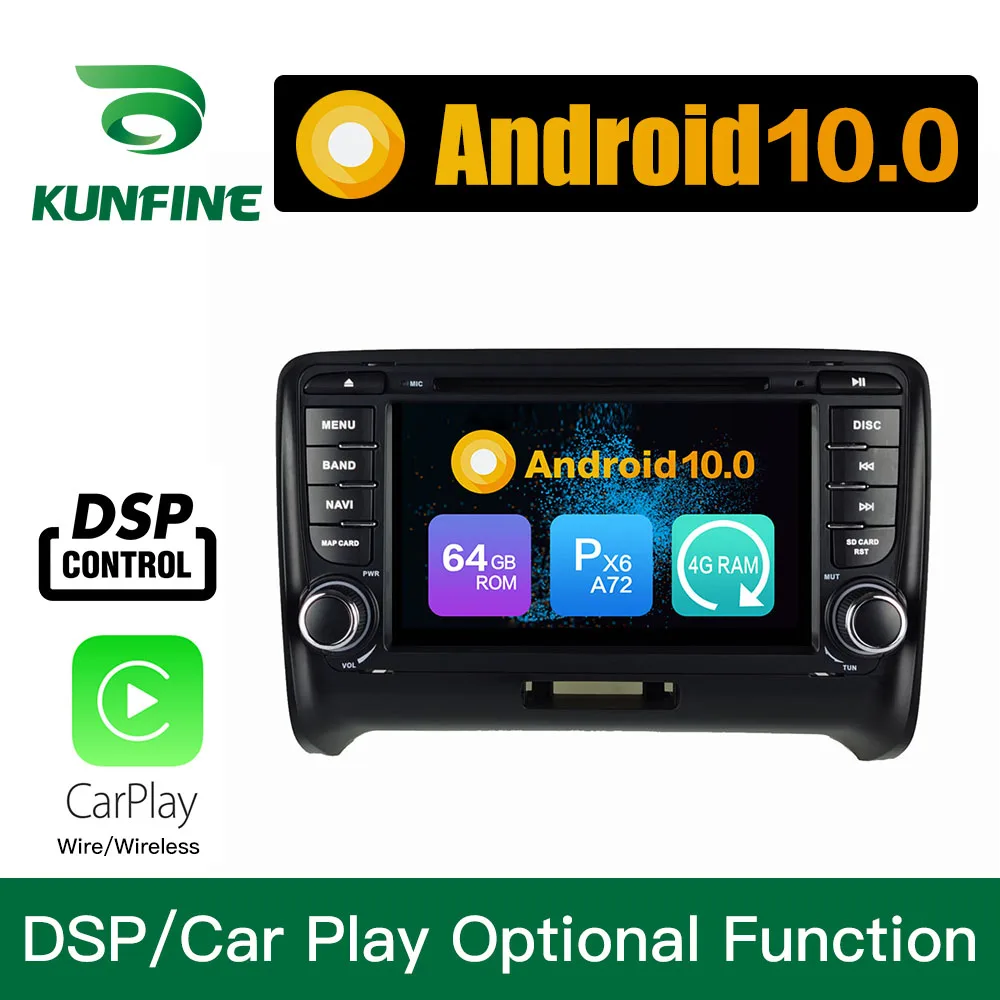 Автомобильная стереосистема для Audi TT 2006 2015 Android 10 0 Core PX6 A72 ОЗУ 4 Гб ПЗУ 64 ГБ