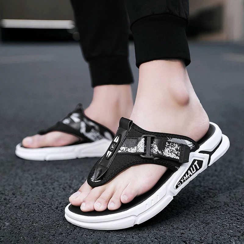 

Summer Men's Sandals Fashion Slippers Beach Shoes Soft, Lightweight and Comfortable Sandals Soft Bottom Flip Flops Foam Runner