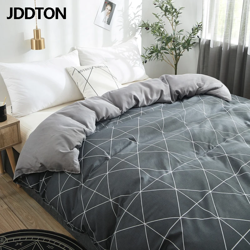 JDDTON Классический Комплект постельного белья из 4 предметов, простой комплект постельного белья в европейском стиле, набор пододеяльников, AB, Комплект постельного белья, наволочка, BE069