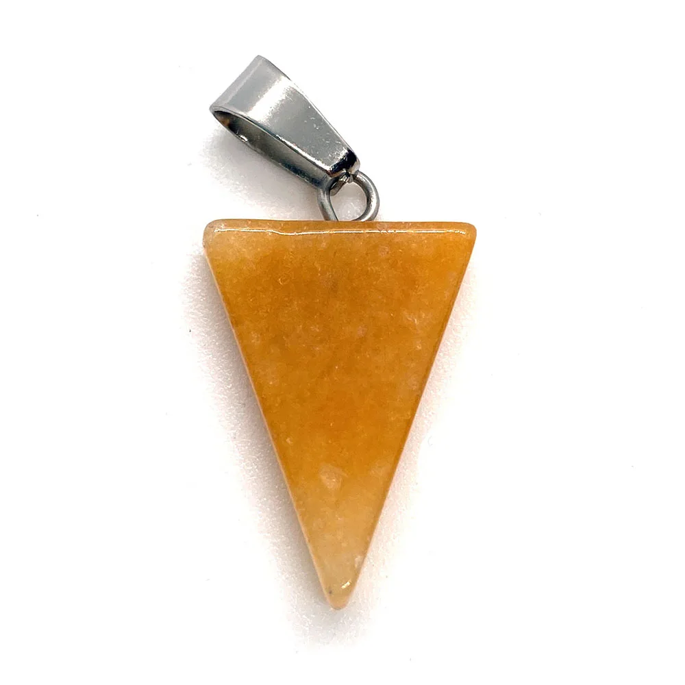 Подвеска натуральная из камня и хрусталя опал тигровый глаз треугольник ручная