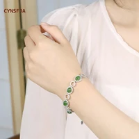 cynsfja new real certified natural hetian jasper nephrite womens green jade bracelets fine jewelry high quality elegant gifts