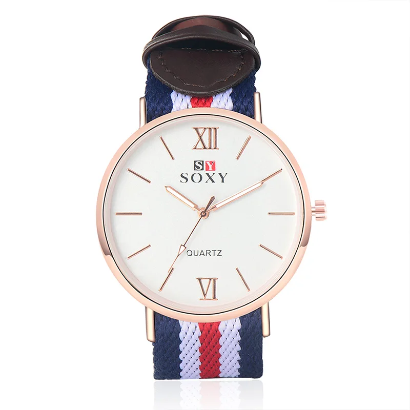 Часы наручные SOXY женские кварцевые модные брендовые с разноцветным флагом