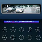 Автомобильный видеорегистратор Sony IMX415, Автомобильный видеорегистратор 4K GPS, видеорегистратор с голосовым управлением, зеркало заднего вида, видеорегистраторы с сенсорным экраном 12 дюймов