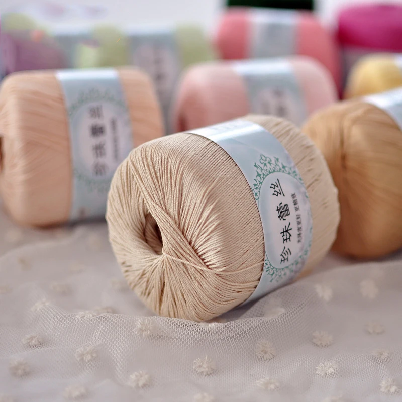 50 г/шар кружевная пряжа хлопок тонкая вязание крючком нить для DIY ручная